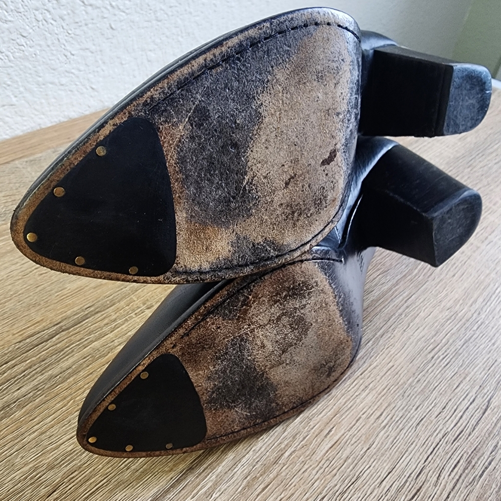 FRYE Black Leather Ankle Zip Boots 10 M - Picture 14 of 16
